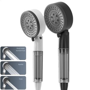 Cabezales de ducha de baño Filtro de alta presión Cabezal de agua Negro Blanco Duchas de mano ajustables Accesorios de cabezal de ducha de ahorro 231030