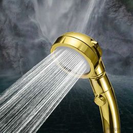 Cabezales de ducha de baño en cabezal de ducha de alta presión de mano con pausa oro 360 cabezal de ducha de ajuste de velocidad giratorio R230627