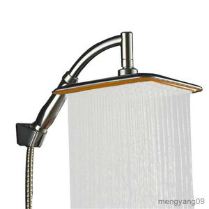 Bathroom Shower Heads Inch Rotate 360 Bathroom Rainfall Shower Head ABS Water Saving Shower Extension Arm Held Shower Head Thin R230627