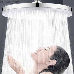 Pommeaux de douche de salle de bains Grand débit Supercharge Pommeau de douche monté au plafond Argent 6 modes Abs Épaissir Douche haute pression Accessoires de salle de bains Y240319