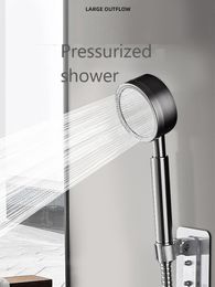 Pommeaux de douche de salle de bain Pommeau de douche pressurisé Buse de pression en aluminium Anti-colmatage Pommeau de douche haute pression détachable Accessoires de salle de bain 230831