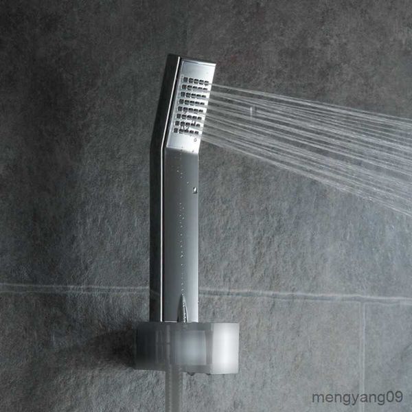 Pommeaux de douche de salle de bain Bâton de pommeau de douche à main à économie d'eau sous pression en ABS Accessoires de salle de bain droits R230627