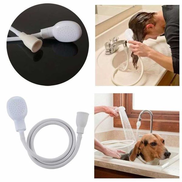 Cabezales de ducha de baño Kit de ducha de lluvia Herramienta de baño Accesorio de grifo de baño Cabezal de manguera Mascota Perro Gato Cabezal de ducha Ducha de mano portátil J230303