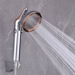 Cabezales de ducha de baño Lluvia Cabezal de ducha de baño grande con botón Cascada de alta presión portátil para accesorios de baño 220927