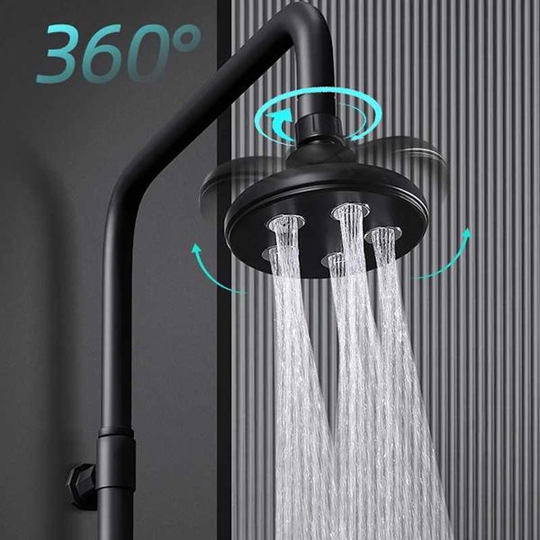 Pays de douche de salle de bain petite taille grande pomme de douche ronde carrée noire turbocompresseur haute pression de douche à haute pression Save Rain Spa pour salle de bain accessoire de salle de bain