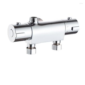 Ensembles de douche de salle de bains Robinet en acier froid Chauffe-eau brossé Mitigeur thermostatique Cuivre Rubinetto Bagno Robinets LG50LT