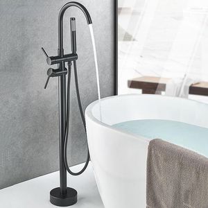Badkamer douche sets vloer badkuip kraan en koude mengklep cilinder zijkraan el Amerikaanse verticale muur
