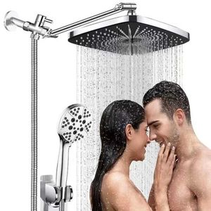 Ensemble de douche de salle de bain ensemble de douche de salle de bain de luxe avec système de douche à haute pression réglable en forme de robinet de douche en forme d'étoile avec pomme de douche manuelle T240422