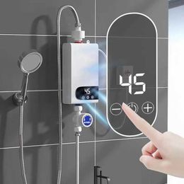 Ensembles de douche de salle de bain Mrosaa 4500W réservoir thermostat gratuit chauffage instantané mini chauffe-eau électrique HD tactile Système de douche t240422