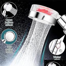 Juegos de ducha de baño Hélice Ajuste de cabeza de alta presión Accesorios de boquilla de lluvia de ahorro de agua de mano241B Entrega de gota Hom Dhztl