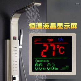 Badkamer douchesets roestvrij staal paneel intelligent digitale display constante temperatuur set huishoudelijk mondstuk