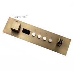 Embellecedor de ducha de baño y accesorios de desvío, pantalla Digital LED de latón antiguo, Control termostático, cuerpo principal de latón Awitch