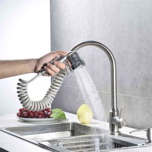 Robinet de lavabo de salle de bain Mini pommeau de douche pour le lavage des cheveux Buse d'artefact Pulvérisateur Robinet de lavabo flexible Externe avec interrupteur marche / arrêt H1209