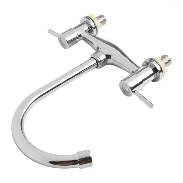 Robinets d'évier de salle de bain 1pc robinets de cuisine en laiton rotatif double poignée et mélangeur d'eau froide