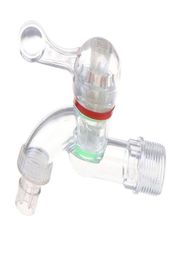 Robinets d'évier de salle de bain 1pc plastique 15 mm20 mm fil mâle robinet transparent pc