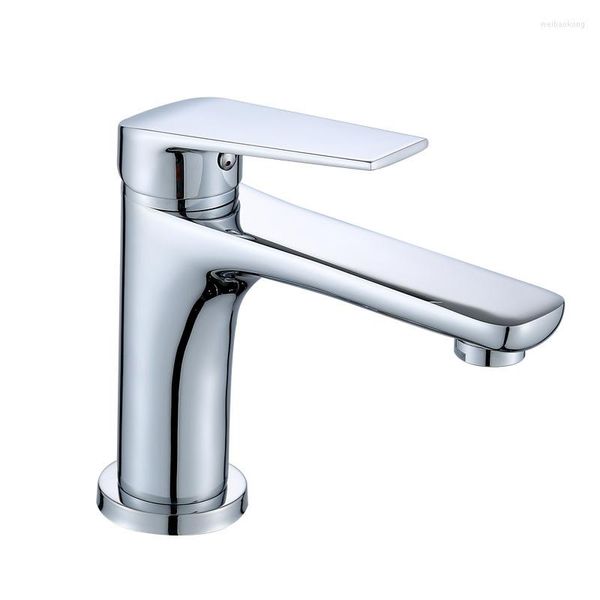 Robinets d'évier de salle de bain 1PC toilette laiton argent bassin robinet et mitigeur froid montage sur pont