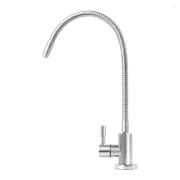 Robinets d'évier de salle de bains 1pc Purificateur d'eau universel Robinet Osmose inverse Filtre à boire en acier inoxydable Luminaire Amélioration de l'habitat