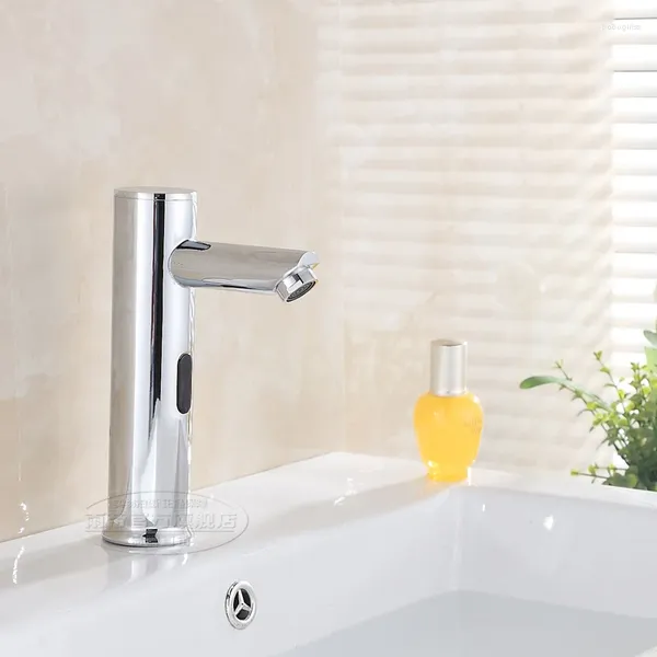 Robinets d'évier de salle de bain 2024 Robinet de cuisine Grifos Para Lavabos Fabricants vendant un lavabo en verre à induction automatique / robinet pour se laver les mains
