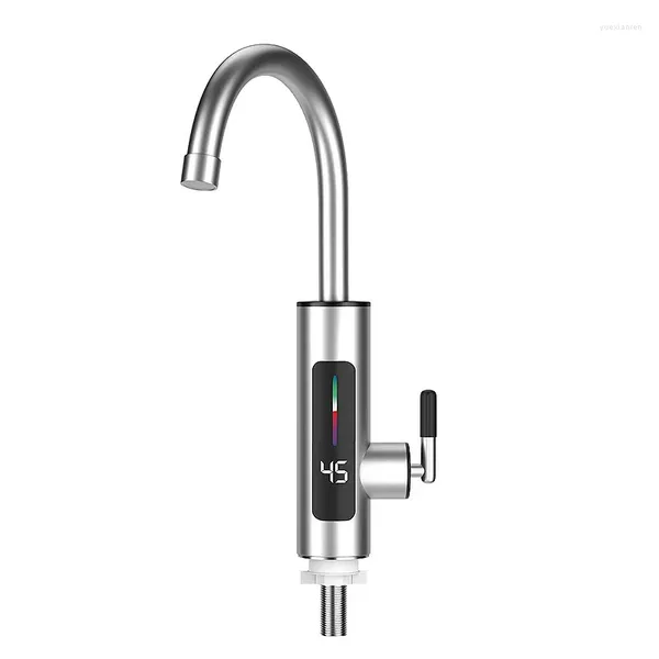 Robinets d'évier de salle de bains 220V 110V 3000W chauffe-eau électrique 360 degrés Rotation Vientiane tuyau robinet sans réservoir en acier inoxydable robinet de chauffage