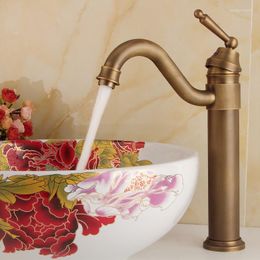 Robinets d'évier de salle de bains, robinet rotatif à 360 degrés, lavabo en laiton et mélangeur froid pour salle de bains/cuisine, décoration de la maison, robinet d'eau Antique