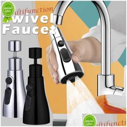 Grifos de lavabo de baño 360 Girar Grifo de cocina Extensor Aireador Filtro de salpicaduras de plástico Lavabo Boquilla de burbujeo Entrega de gota Inicio G Dhmc0