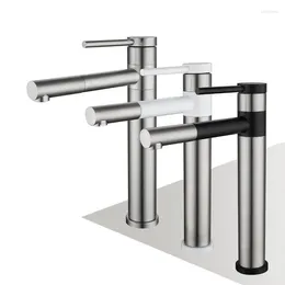 Rubinetti per lavandino del bagno Rubinetto per lavabo girevole a 360° Rubinetto per lavabo freddo e miscelatore Rubinetto per cucina in acciaio inossidabile 304 spazzolato Lavotory