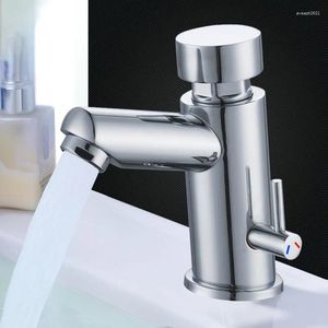 Robinets d'évier de salle de bains et mélangeur à retard d'eau froide, lavabo entièrement en laiton, accessoires de cuisine en céramique, robinet