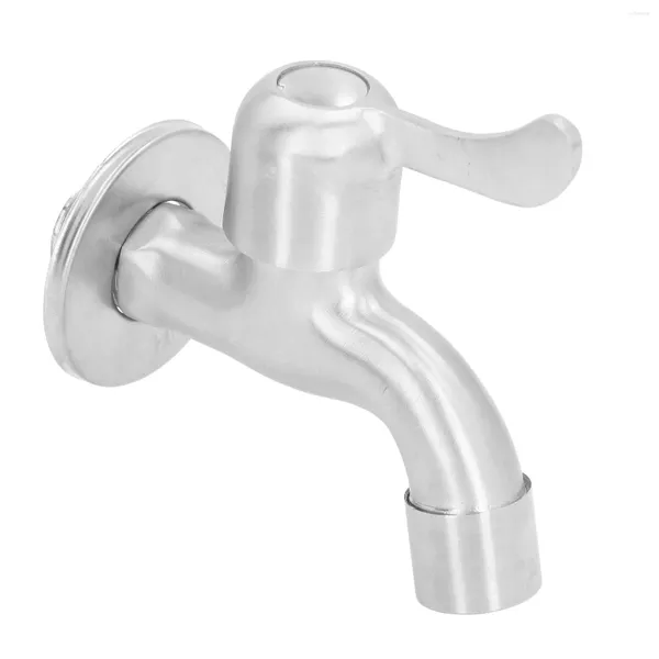 Grifos de lavabo de baño Válvula de agua antiexplosión G1/2 pulgadas DN15 Grifo de rosca macho 304 Grifo engrosado de acero inoxidable