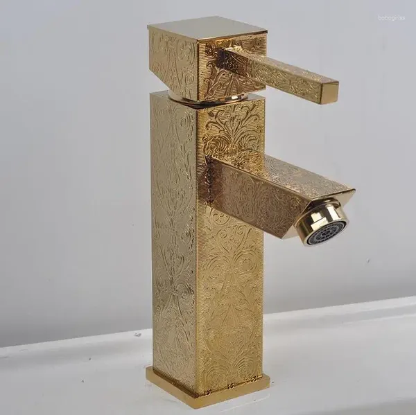 Grifos de lavabo de baño antiguo faucto de latón agua grifo de baño de cobre chapado en el grifo de baño de cobre plateado y batidora fría de lavado corto