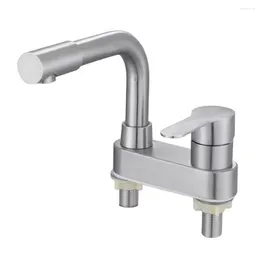 Rubinetti per lavandino del bagno Rubinetto per lavabo Rubinetti per miscelatori acqua fredda da piano Rubinetto per lavabo in metallo Acciaio inossidabile 304