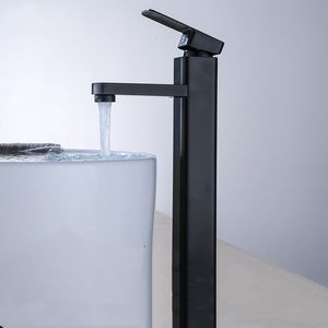 Grifos de lavabo de baño Grifo de baño Grifos de lavabo Grifo de lavabo de agua fría de un solo orificio Grifo mezclador Negro mate Resistente a altas temperaturas y alta presión 230311