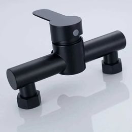 Grifos de lavabo de baño grifos de ducha de baño grifo triple bañera válvula de mezcla de agua fría y caliente 304 válvula de mezcla montada en pared de acero inoxidable