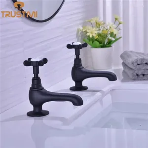 Robinets de lavabo de salle de bain baignoire à montage massif en laiton remplit robinet de douche à pilier froid