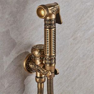 Robinets de lavabo de salle de bain Ensemble de robinets bidet avec pistolet en laiton et tuyau de plomberie de 1,5 m