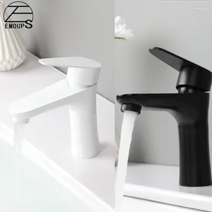 Robinets de lavabo de salle de bain robinets de bassin de couleur noir et blanc