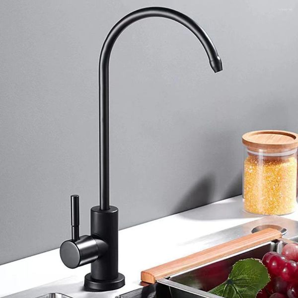 Grifos de lavabo de baño grifo de cocina negra para beber