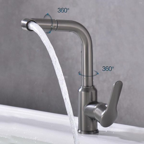 Grifos de lavabo de baño accesorios de grifos giratorios de marca 1 Uds 33-48mm 60cm mangueras y salpicaduras de cocina para el hogar de acero inoxidable