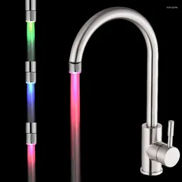 Badkamer wastafel kranen kleurrijke led waterkraan lichten veranderen gloed douchekop keuken tap beluchters voor producten