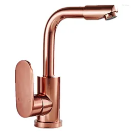 Badkamer wastafel kranen donyummyjo dek gemonteerde ruimte aluminium rosé goudbassin mixer kraan met een enkele handvat keuken