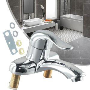 Robinets d'évier de salle de bains durables de haute qualité, marque pratique, robinet d'eau, poignée de commutateur et remplacement froid argent