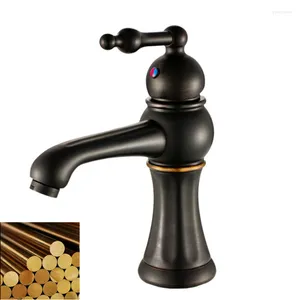 Badkamer wastafel kranen Europees stijl messing retro teller bassin en koudwatermix kraan el huis washbasin tap keuken bibcock