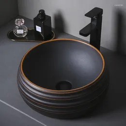 Badkamer wastafelkranen mode industriële stijl tafel wastafel mat oranje zwart thuis keramiek creatief wassen zwembad