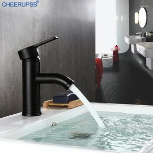 Robinets de lavabo de salle de bain Robinet Basin de lavage Black Bilker Tap en acier inoxydable Taps d'eau froide Robinet Antique Robinet Lavabo