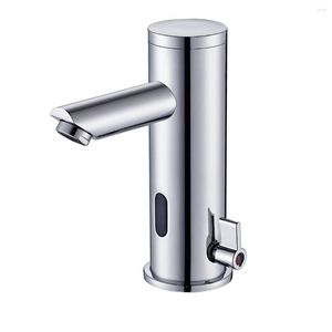 Grifos de lavabo de baño FLG Sensor infrarrojo automático Toque de mano Frío Cromo Pulido Mezclador Grifo Cuenca