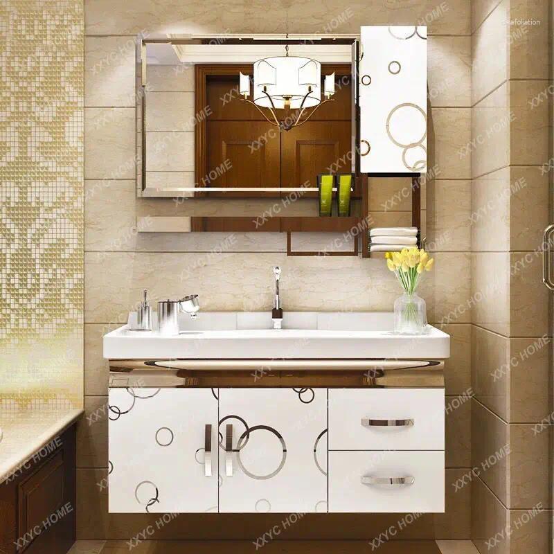 Bathroom Sink Faucets Floor Cabinet Washbasin Wash Basin Wall Cupboard Assembled Washstand