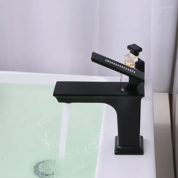Robinets de lavabo de salle de bain Ship gratuit finition noire bassin de bassin de navire mélangeur de robinet à robinet de pont de pont monstal monstal de luxe