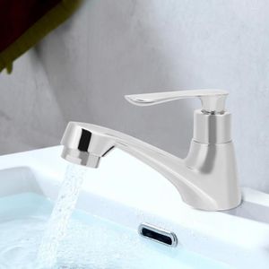 Robinets de lavabo de salle de bain G1 / 2in Robinet plaqué en alliage de zinc Cuisine Robinet d'eau froide simple Noyau de valve en laiton