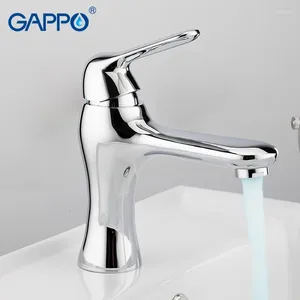 Grifos de lavabo de baño Gappo Basin Mezclador de grifo cromado Bañera de ducha de agua Tapas de agua montadas