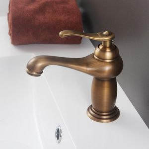 Badkamer wastafel kranen gisha kraan antieke bronzen afwerking messing bassin enkele handgreep Water Taps Mixer Tap G1018 Bathroom