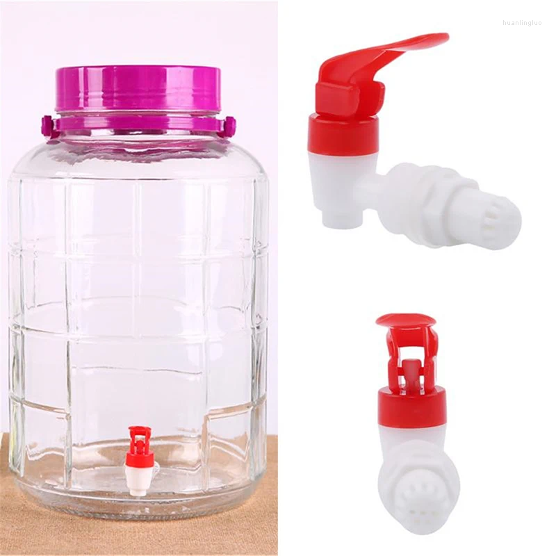 Badezimmer Waschbecken Wasserhähne Glas Weinflasche Kunststoff Wasserhahn Ventil Wasserspender Schalter Wasserhahn Bibcock Jar Barrel Tank mit Filter